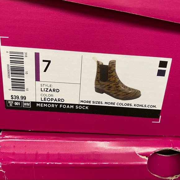 Women's SO Lizard Rain Boots - Leopard - 7 - Picture 7 of 7